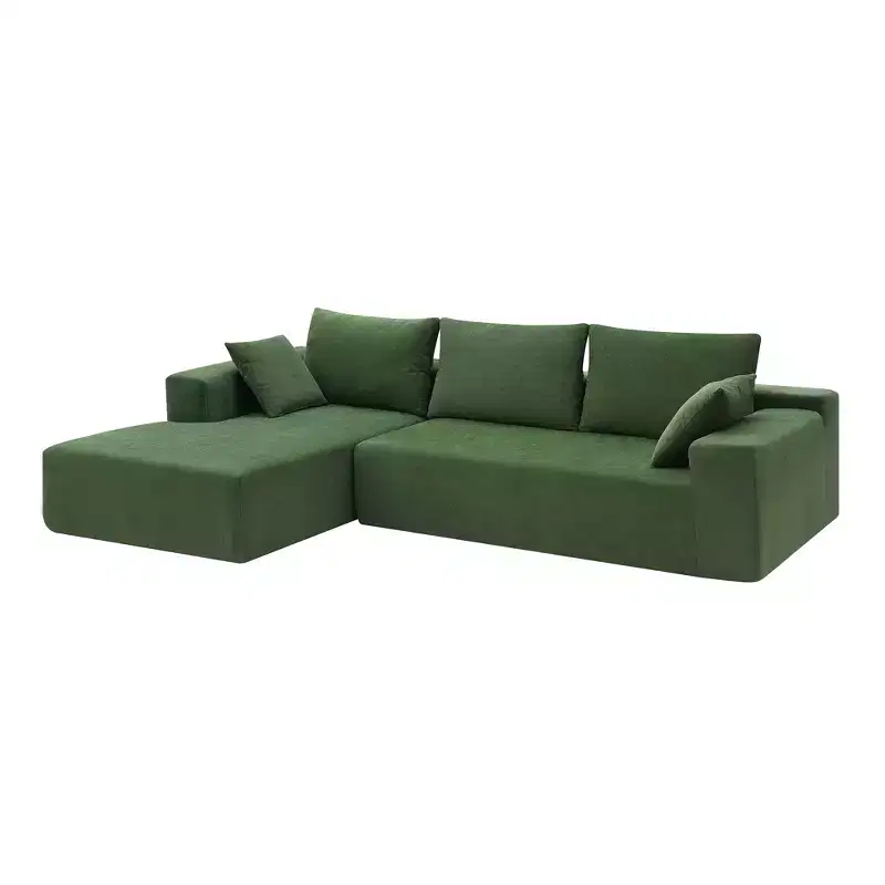Canapé d'angle modulable 2 pièces Elio Modern de GDFStudio avec coussins