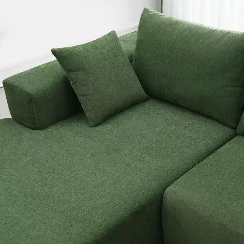 Canapé d'angle modulable 2 pièces Elio Modern de GDFStudio avec coussins