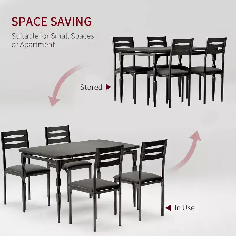 Ensemble de salle à manger 5 pièces, table et chaises de salle à manger de style industriel pour 4 personnes