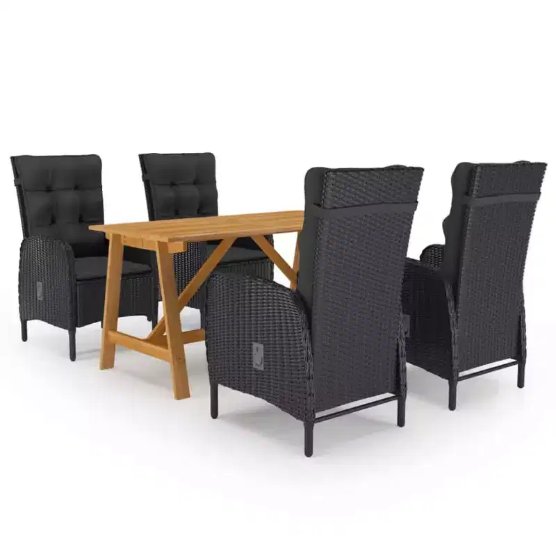 vidaXL Ensemble de salle à manger Bois d'acacia massif Moyen Ergonomique