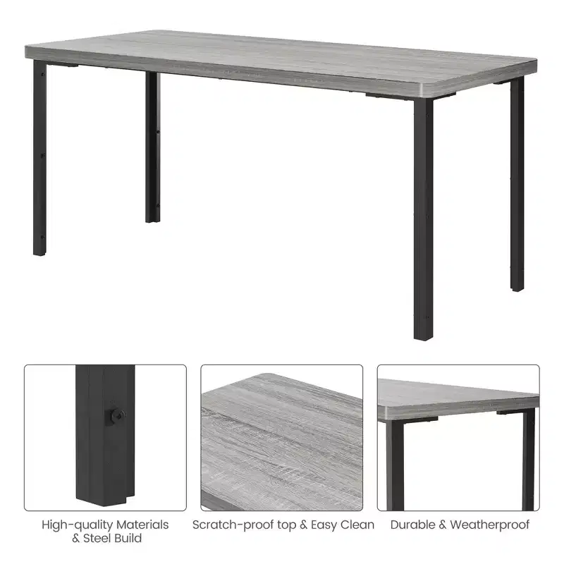 Ensemble table de salle à manger de 109 cm pour 4 personnes, ensemble table de cuisine rectangulaire avec 2 bancs rembourrés, mobilier de cuisine et de salle à manger 3 pièces peu encombrant