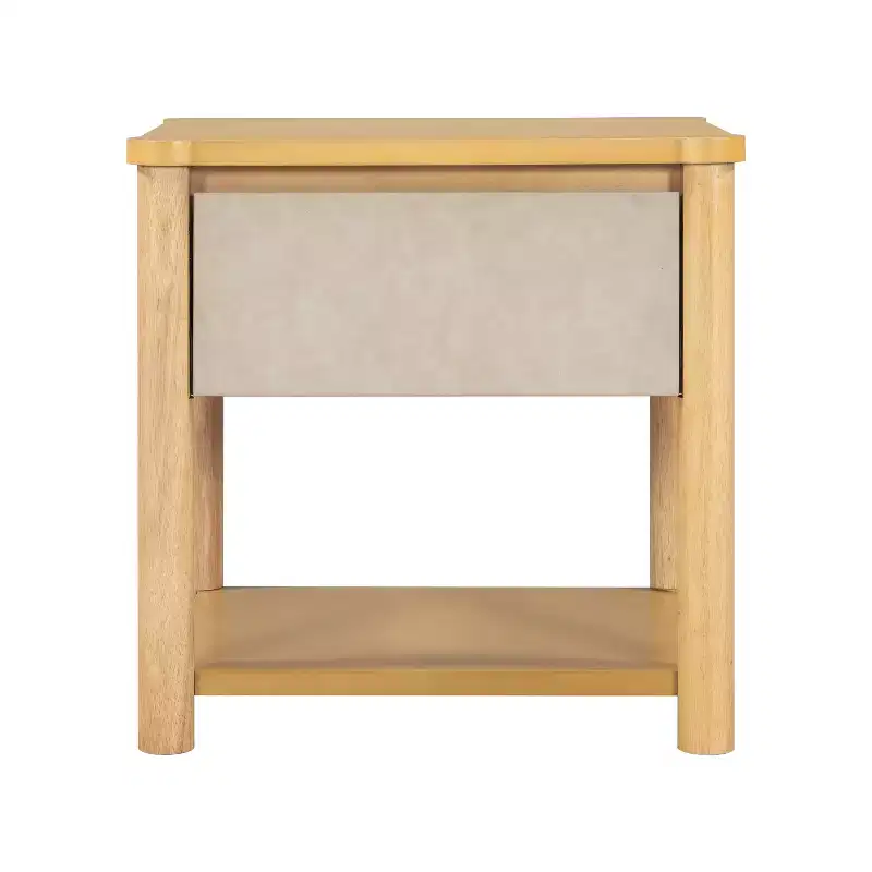Christopher Knight Home Eliana Lit Plateforme en Bois 3 Pièces Style Mid-Century Moderne avec Tête de Lit et Tables de Chevet