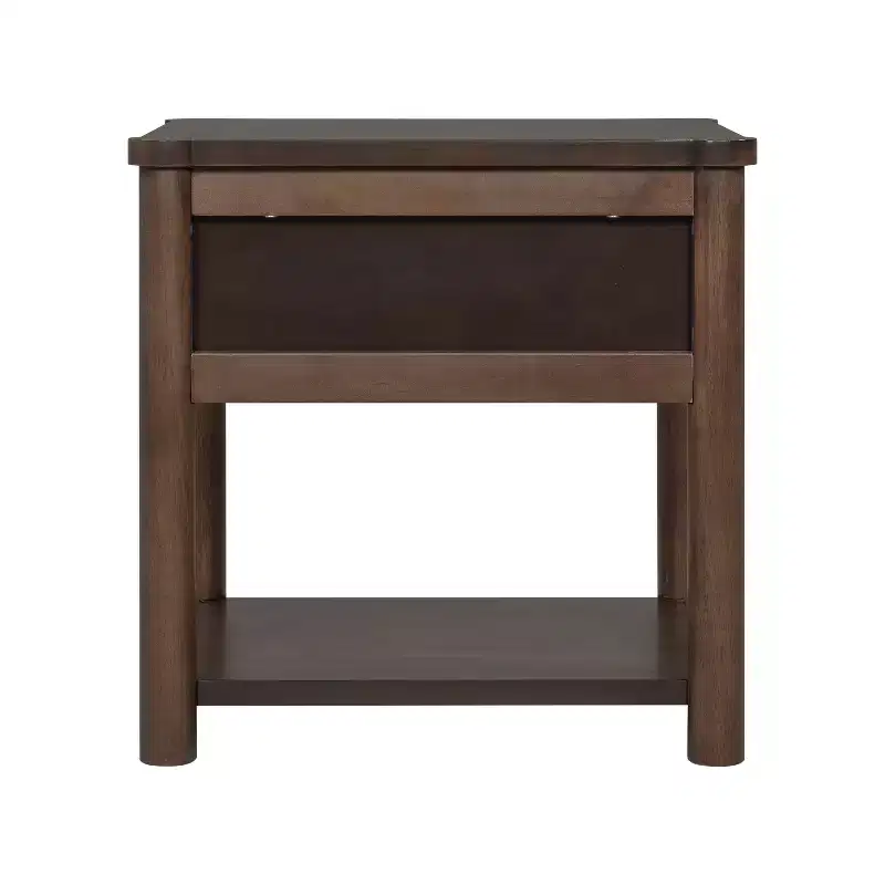 Christopher Knight Home Eliana Lit Plateforme en Bois 3 Pièces Style Mid-Century Moderne avec Tête de Lit et Tables de Chevet