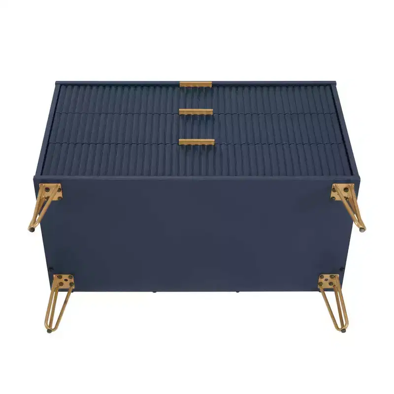 Ensemble commode 5 tiroirs, commode 3 tiroirs et table de chevet Manhattan Comfort Dumbo 3 pièces