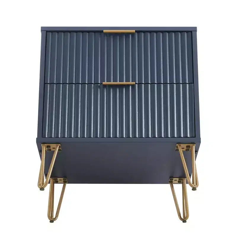 Ensemble commode 5 tiroirs, commode 3 tiroirs et table de chevet Manhattan Comfort Dumbo 3 pièces