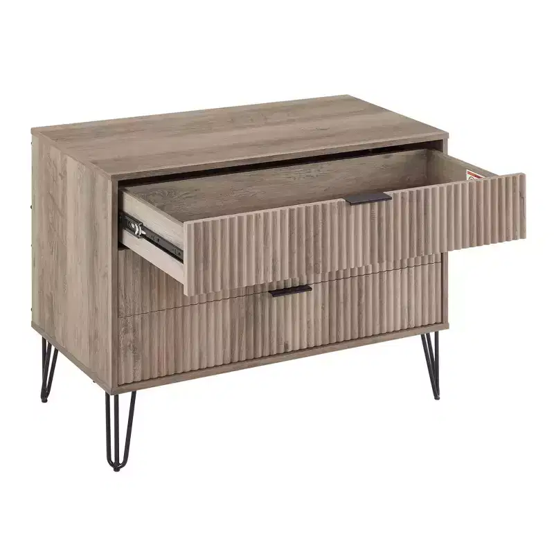 Ensemble commode 5 tiroirs, commode 3 tiroirs et table de chevet Manhattan Comfort Dumbo 3 pièces