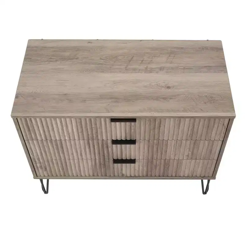 Ensemble commode 5 tiroirs, commode 3 tiroirs et table de chevet Manhattan Comfort Dumbo 3 pièces
