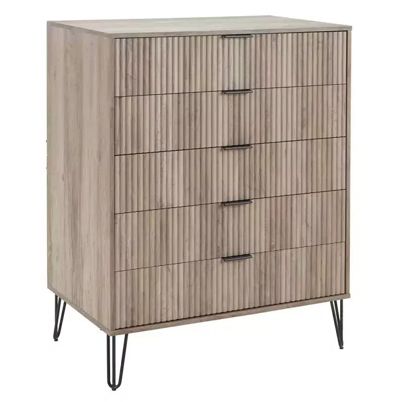 Ensemble commode 5 tiroirs, commode 3 tiroirs et table de chevet Manhattan Comfort Dumbo 3 pièces