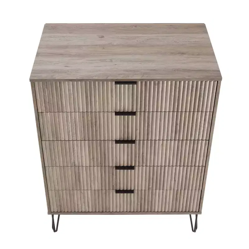 Ensemble commode 5 tiroirs, commode 3 tiroirs et table de chevet Manhattan Comfort Dumbo 3 pièces