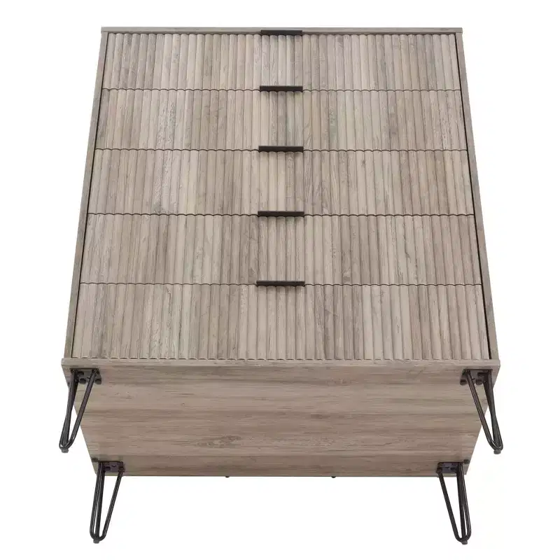 Ensemble commode 5 tiroirs, commode 3 tiroirs et table de chevet Manhattan Comfort Dumbo 3 pièces