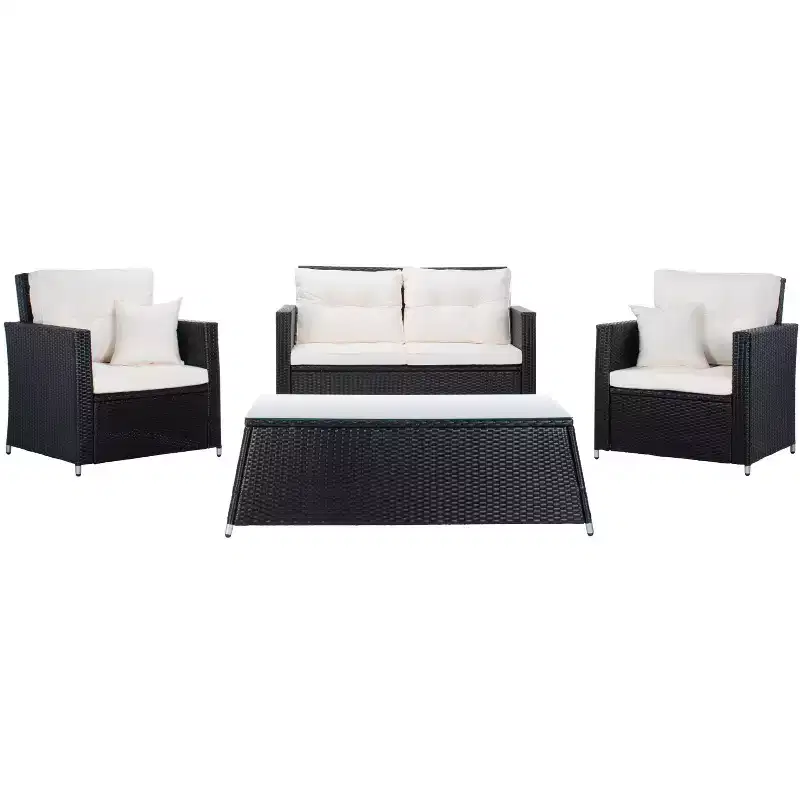 Lorma, ensemble de salon 4 pièces – Intérieur/Extérieur – PAT7514 – Safavieh