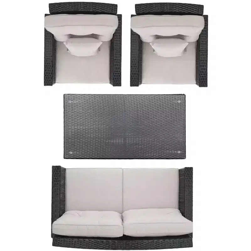 Lorma, ensemble de salon 4 pièces – Intérieur/Extérieur – PAT7514 – Safavieh