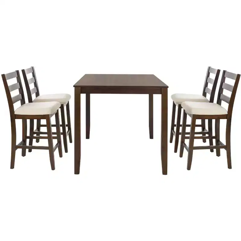 Ensemble de bar 5 pièces Melvin - DNS9200A - Marron/Beige - Safavieh