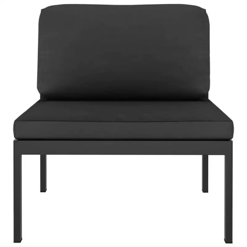vidaXL Salon de jardin 10 pièces avec coussins Aluminium Anthracite