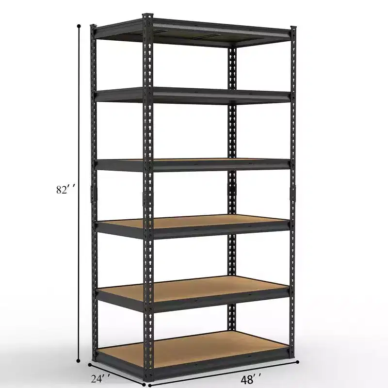 Étagère de rangement 6 niveaux réglables en acier