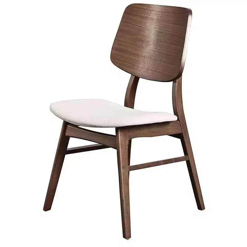 Chaise de salle à manger en noyer massif