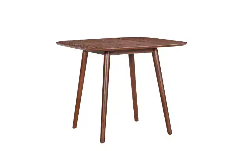 Table de cuisine en bois massif pour 2 à 4 personnes, table à manger carrée de 89 cm avec pieds coniques évasés, table minimaliste pour salon, appartement, petit espace