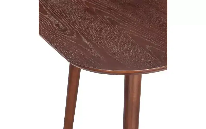 Table de cuisine en bois massif pour 2 à 4 personnes, table à manger carrée de 89 cm avec pieds coniques évasés, table minimaliste pour salon, appartement, petit espace