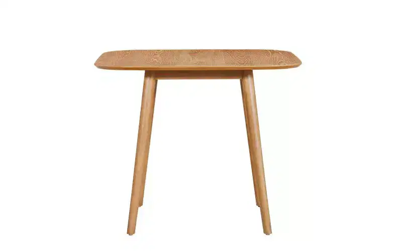 Table de cuisine en bois massif pour 2 à 4 personnes, table à manger carrée de 89 cm avec pieds coniques évasés, table minimaliste pour salon, appartement, petit espace