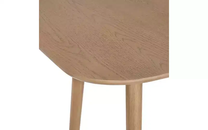 Table de cuisine en bois massif pour 2 à 4 personnes, table à manger carrée de 89 cm avec pieds coniques évasés, table minimaliste pour salon, appartement, petit espace