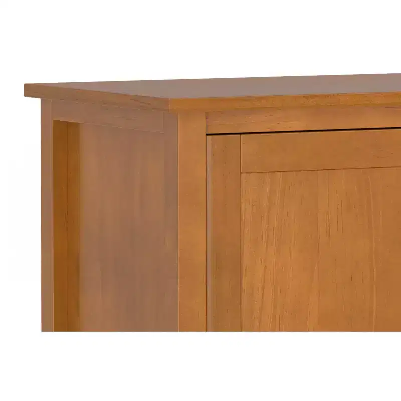 Meuble TV bas Mid-Century Modern en bois massif de 72 po de large, en noyer, pour téléviseurs jusqu'à 80 po