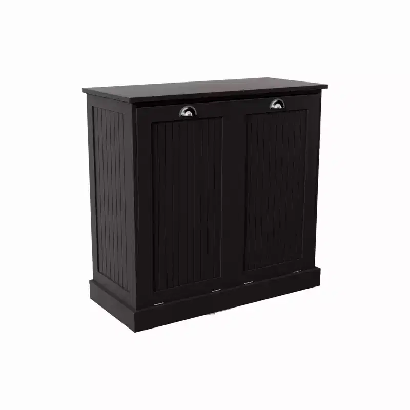 Armoire à linge en bois avec rangement basculant L. 32,68 po x P. 14,57 po x H. 31,5 po