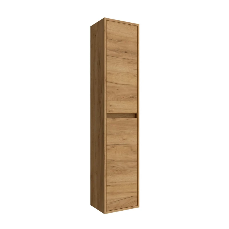 Colonna pensile bagno due ante colore rovere africa 30x140H cm - Jorge