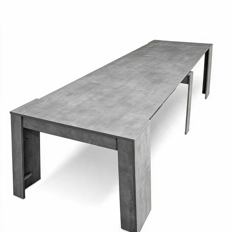 Tavolo consolle colore grigio 90x50 cm allungabile a 3 metri - Ofelia