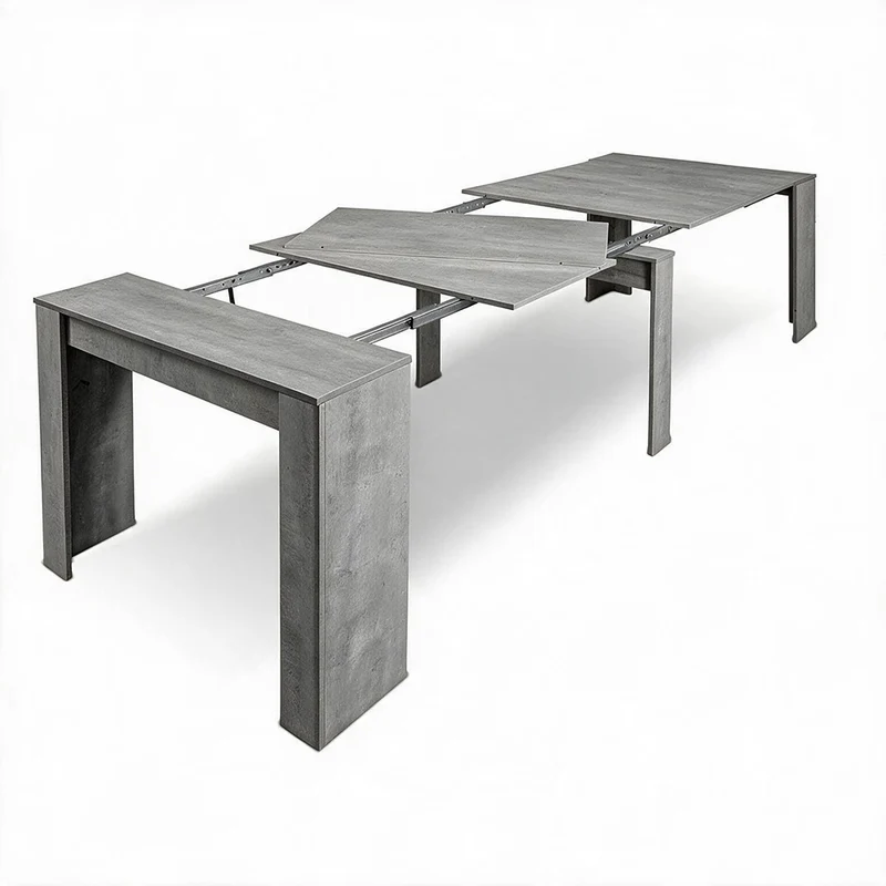 Tavolo consolle colore grigio 90x50 cm allungabile a 3 metri - Ofelia