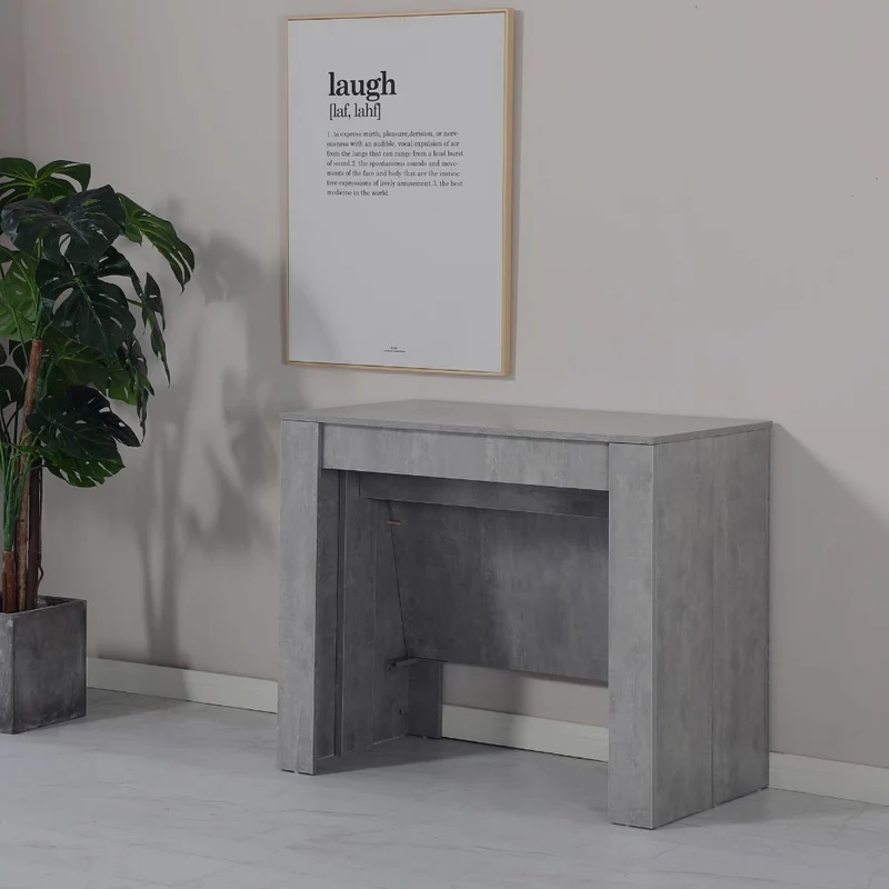 Tavolo consolle colore grigio 90x50 cm allungabile a 3 metri - Ofelia