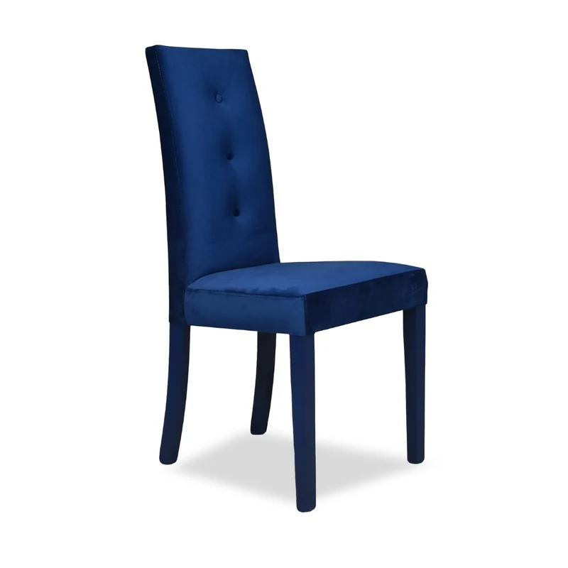 Set 2 sedie 3 bottoni velluto colore blu Montecarlo