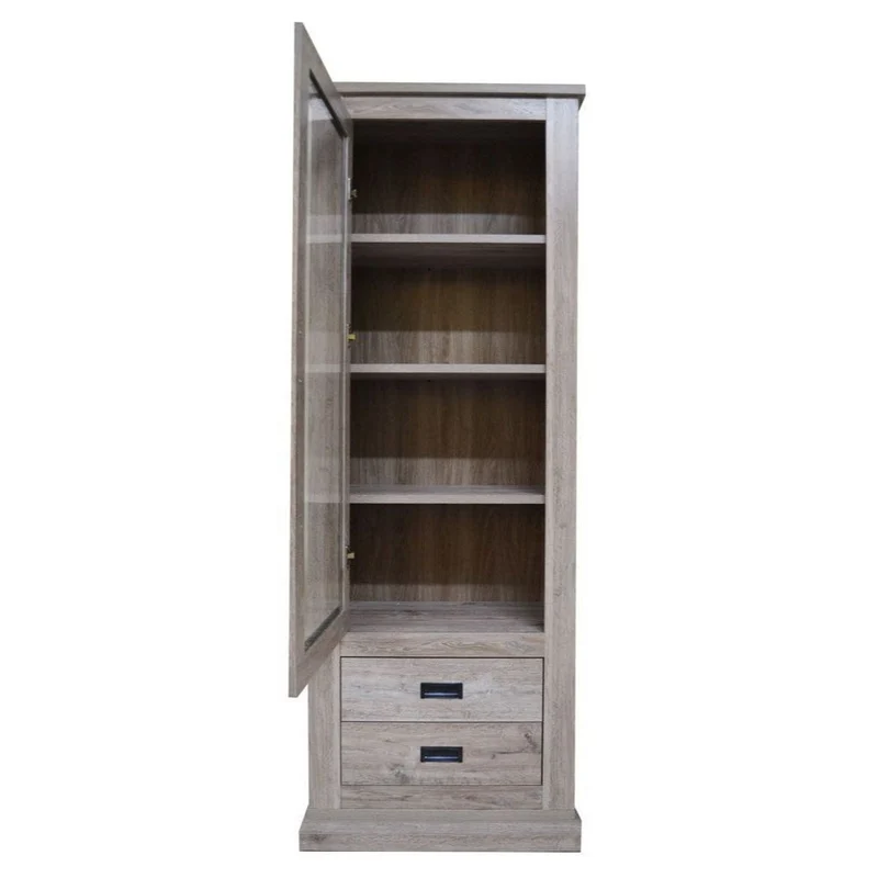 Vetrina colore ancona oak con cassetti e anta 73x204H cm - Anthony