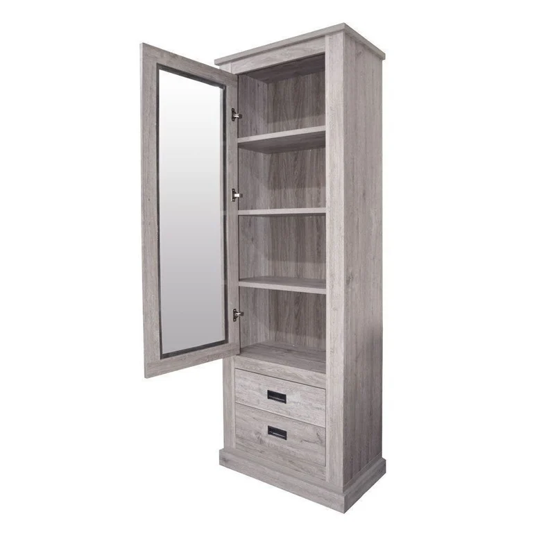 Vetrina colore ancona oak con cassetti e anta 73x204H cm - Anthony