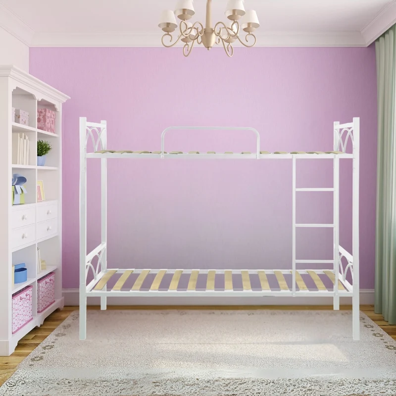 Letto a castello con reti incluse in metallo colore bianco - Wind