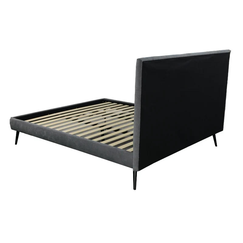 Letto singolo con rete inclusa tessuto ash colore grigio - Stiletto