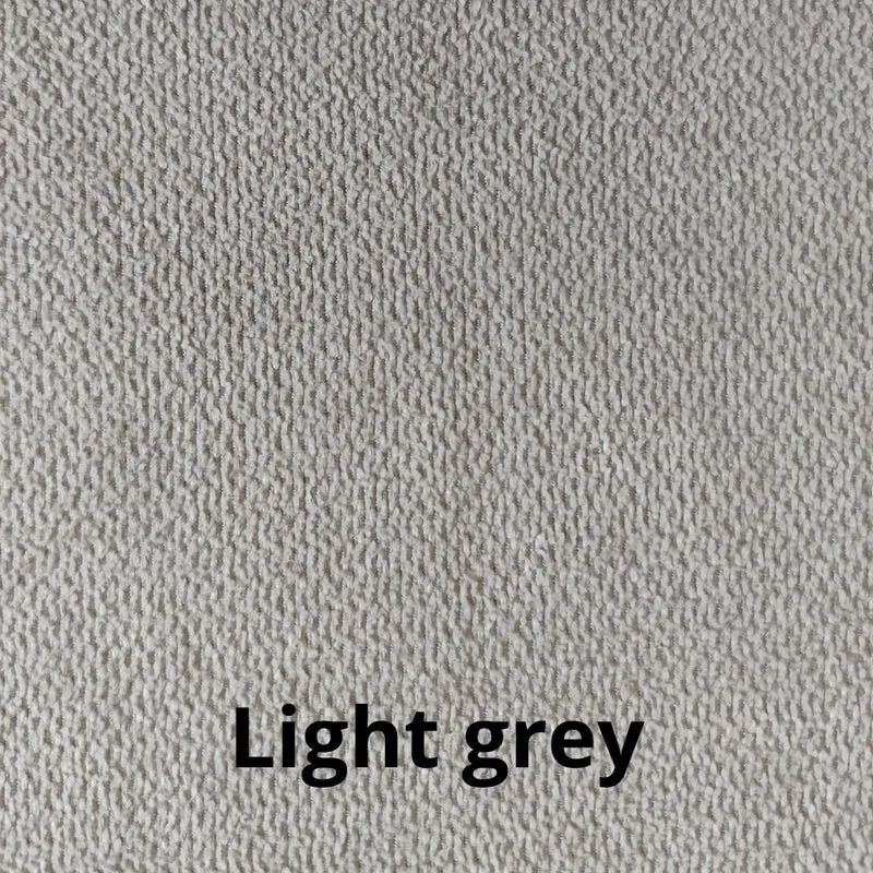Letto matrimoniale con rete inclusa rivestimento tessuto grigio chiaro - Snello