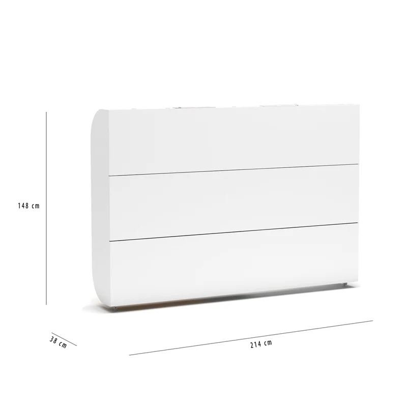 Letto matrimoniale a scomparsa colore bianco 214x148H cm - Simple