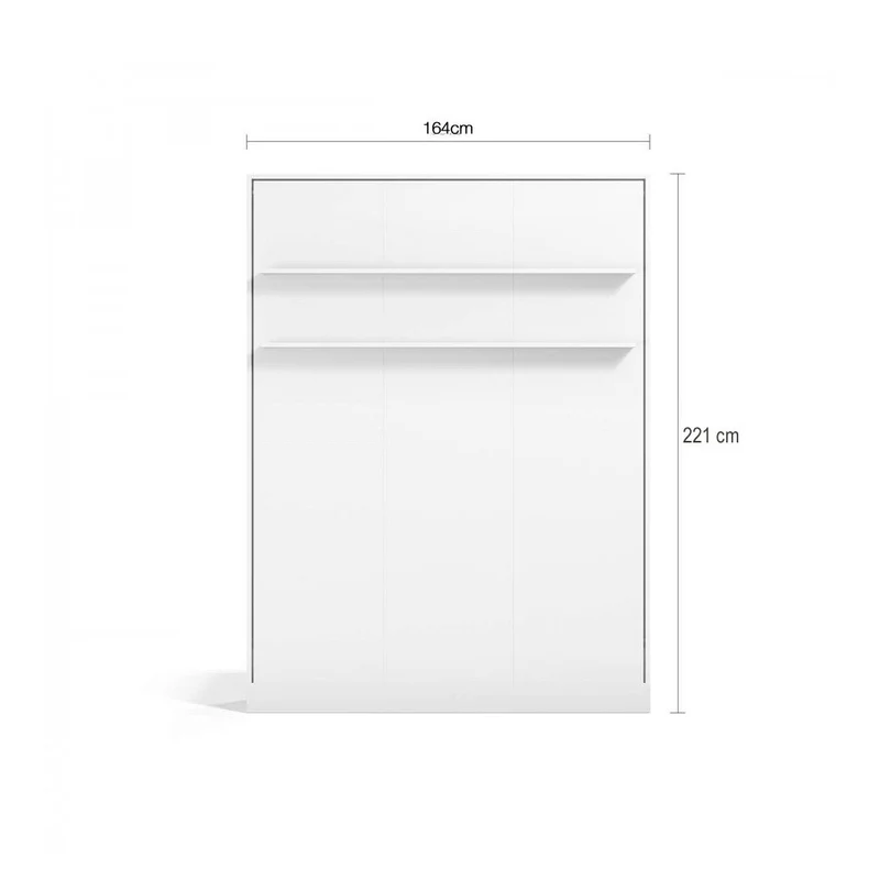 Letto matrimoniale a scomparsa colore bianco 164x221H cm - Primer
