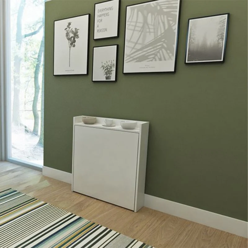 Tavolo scrivania a scomparsa colore bianco 80x20x93H cm - Maso