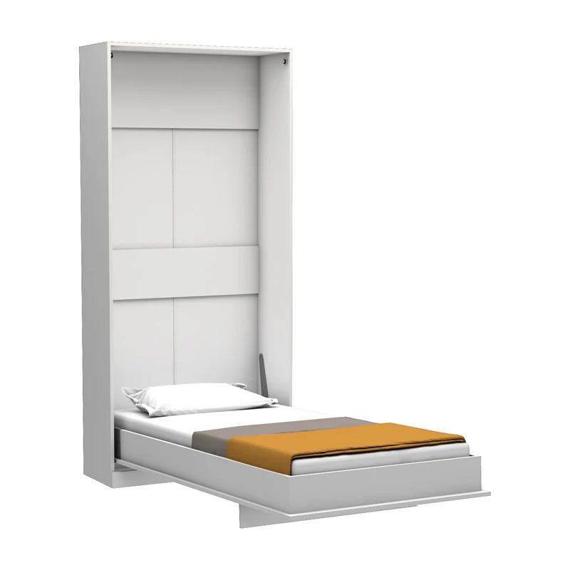 Letto singolo a scomparsa colore bianco 104x221H cm - Happy