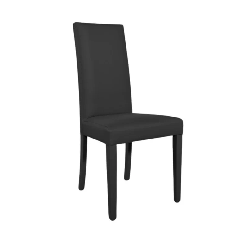 Set 2 sedie in ecopelle moderna colore nero - Nancy