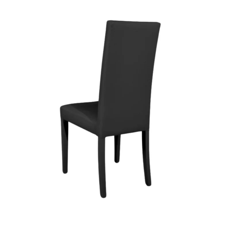 Set 2 sedie in ecopelle moderna colore nero - Nancy