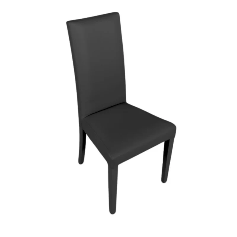 Set 2 sedie in ecopelle moderna colore nero - Nancy