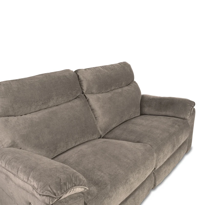 Divano 3 posti recliner elettrico tessuto barrel21 tortora Boston 200x100x102H