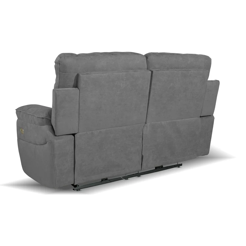Divano 2 posti con recliner elettrico tessuto grigio - Boston