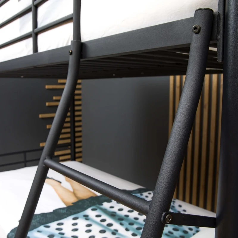 Letto a castello in metallo colore nero 199x160H cm - Monza