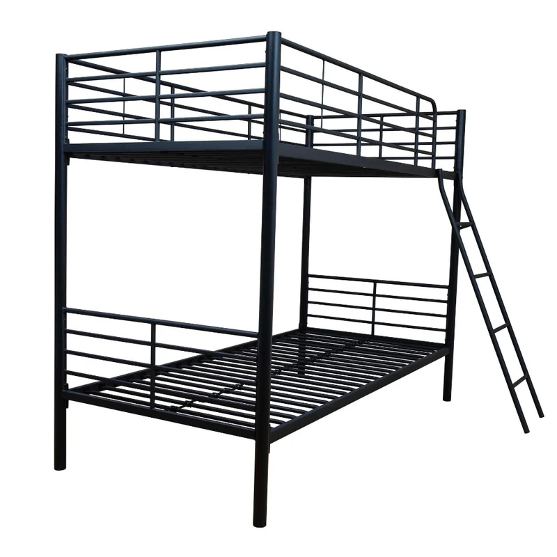Letto a castello in metallo colore nero 199x160H cm - Monza