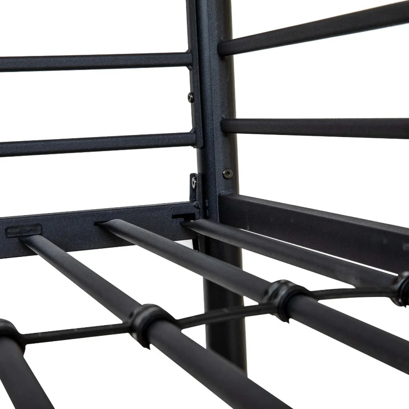 Letto a castello in metallo colore nero 199x160H cm - Monza