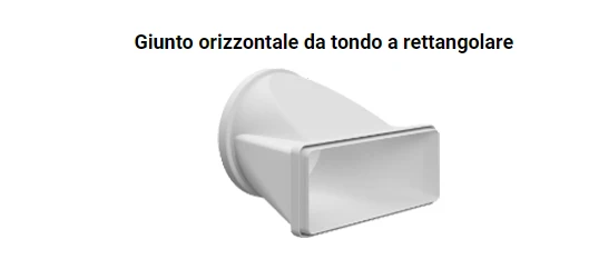 Giunto per tubo da tondo a rettangolare per aspirazione cappa - BVGQT229