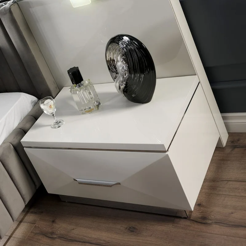 Camera da letto bianco lucido Rams armadio 2 ante scorrevoli